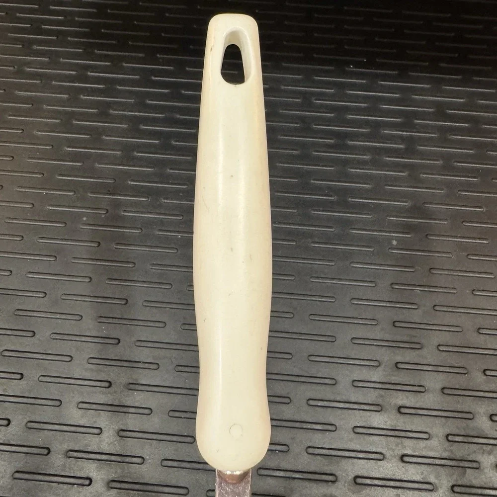 Vintage‎ EKCO Slotted Serving Spoon Stainless Steel Pink & Blue Floral
